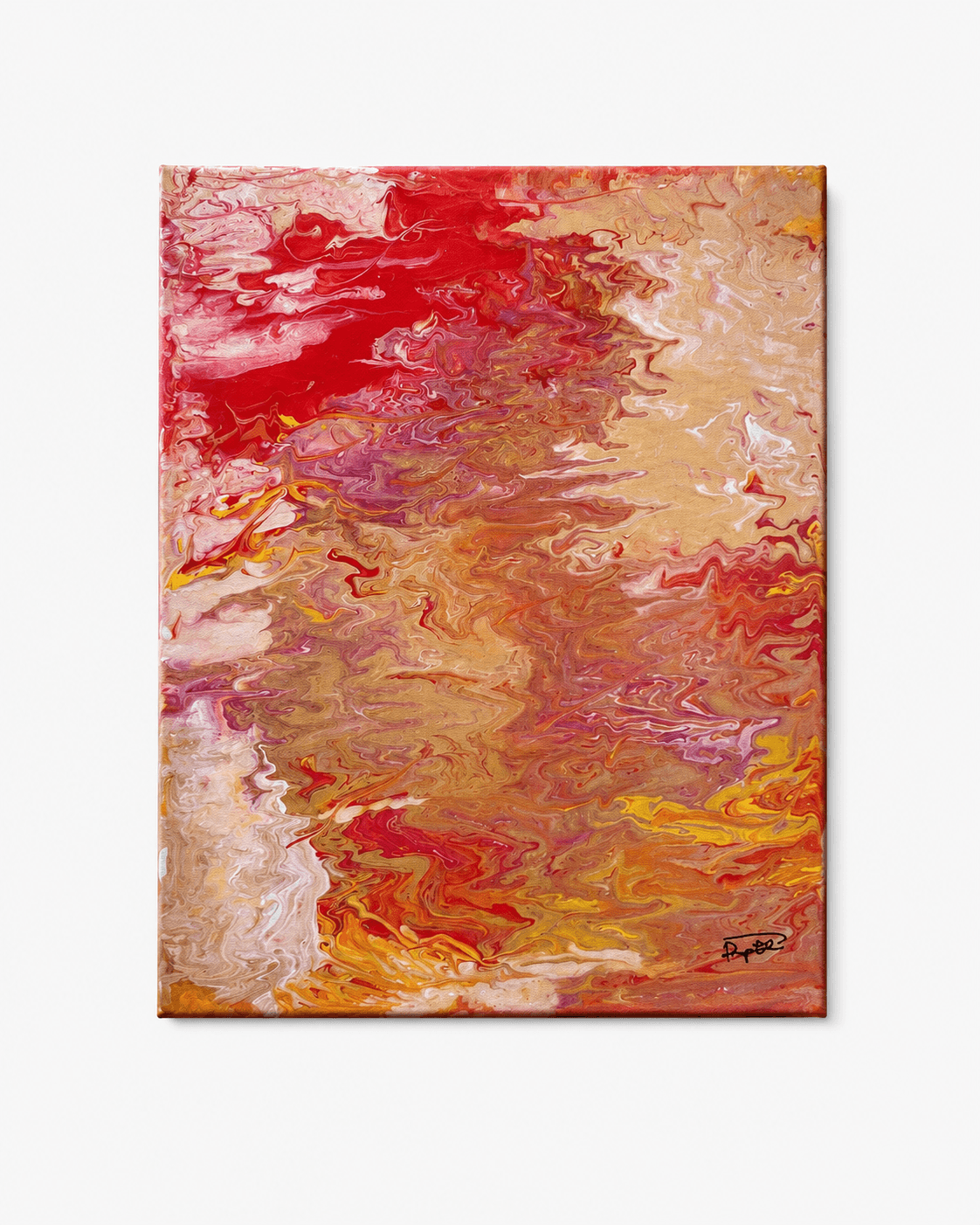 Coral Wash, original abstract painting