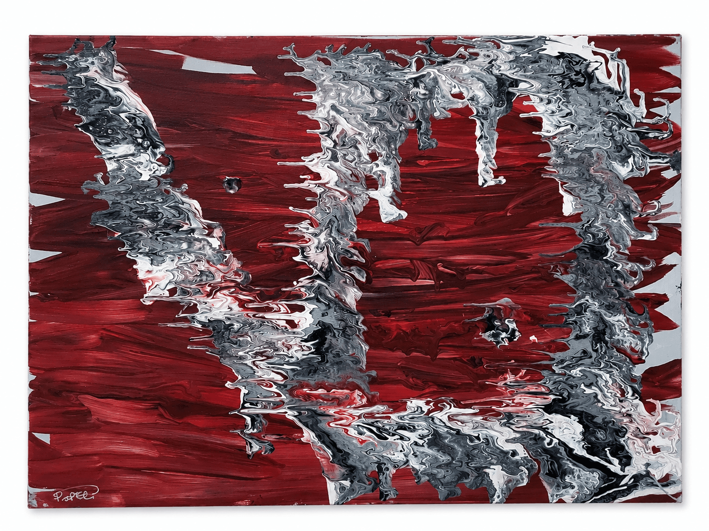 Silver Channel, original abstract painting