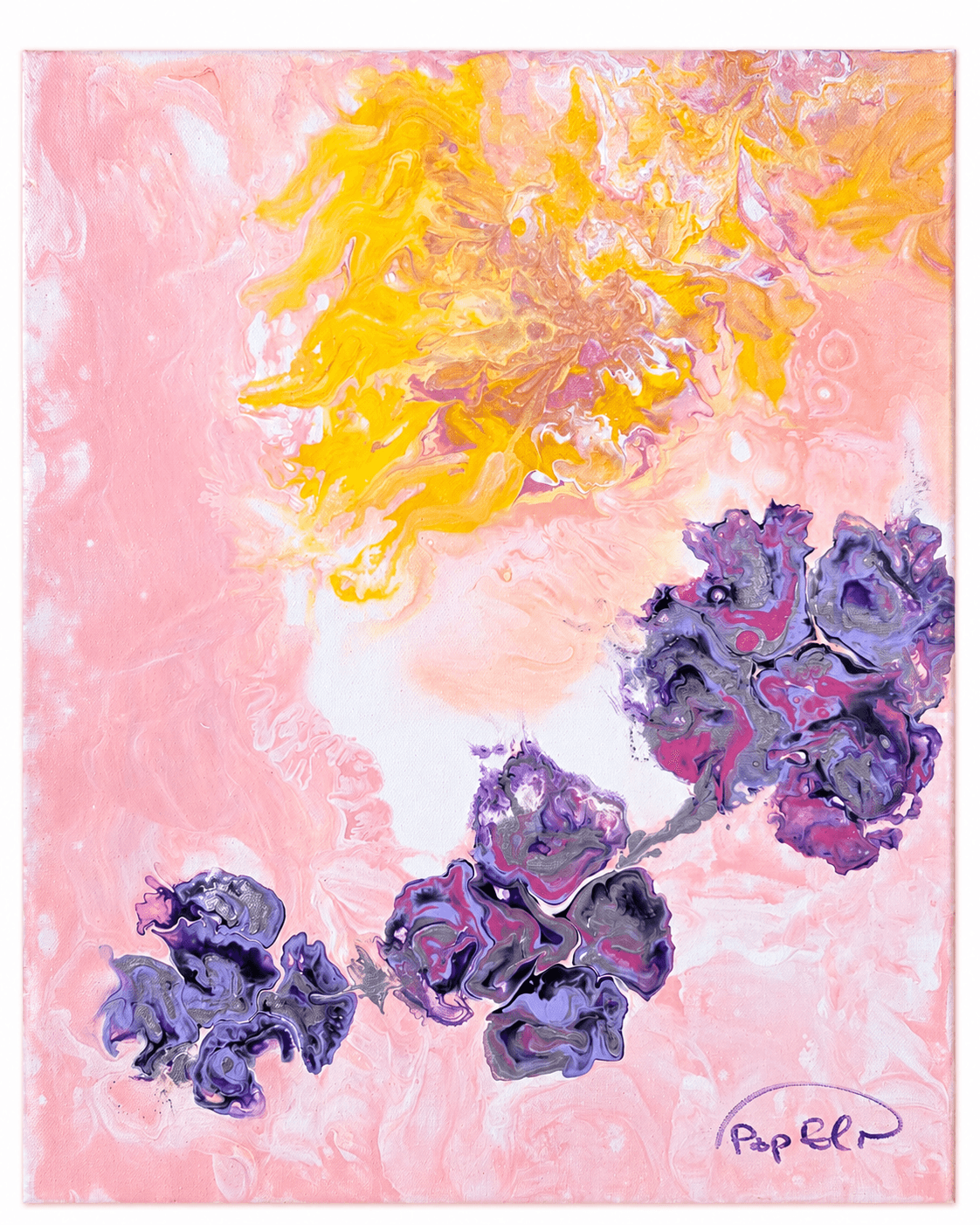 Violet Daybreak, original abstract painting